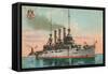 Us Battleship Missouri, C1908-null-Framed Stretched Canvas