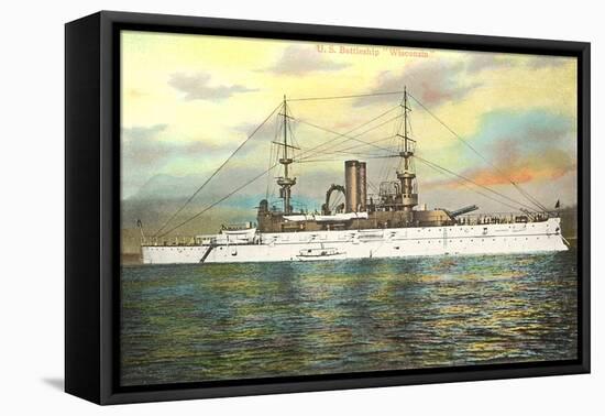 US Battleship Wisconsin-null-Framed Stretched Canvas