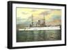 US Battleship Wisconsin-null-Framed Art Print