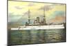 US Battleship Wisconsin-null-Mounted Art Print