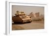 US Bradley Fighting Vehicle Passes by the Palace of Historic Ctesiphon, Feb. 16, 2008-null-Framed Photo