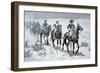 US Buffalo Soldiers Marching in the Desert, from a Drawing of 1888-Frederic Sackrider Remington-Framed Giclee Print