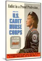 US Cadet Nurse Corps WWII War Propaganda Art Print Poster-null-Mounted Poster