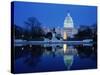 US Capitol and Christmas Tree-Walter Bibikow-Stretched Canvas