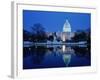 US Capitol and Christmas Tree-Walter Bibikow-Framed Photographic Print