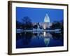 US Capitol and Christmas Tree-Walter Bibikow-Framed Photographic Print