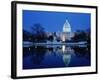 US Capitol and Christmas Tree-Walter Bibikow-Framed Photographic Print