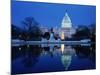 US Capitol and Christmas Tree-Walter Bibikow-Mounted Photographic Print