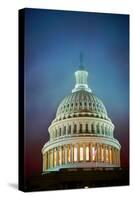 US Capitol at night in fog, Washington D.C., USA-null-Stretched Canvas