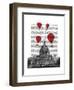 US Capitol Building and Red Hot Air Balloons-Fab Funky-Framed Art Print