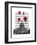 US Capitol Building and Red Hot Air Balloons-Fab Funky-Framed Art Print