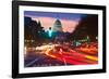 US Capitol Building at dusk, Pennsylvania Avenue, Washington DC, USA-null-Framed Photographic Print