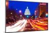 US Capitol Building at dusk, Pennsylvania Avenue, Washington DC, USA-null-Mounted Photographic Print