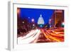 US Capitol Building at dusk, Pennsylvania Avenue, Washington DC, USA-null-Framed Photographic Print