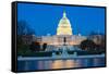 US Capitol Building at Dusk, Washington Dc, USA-vichie81-Framed Stretched Canvas