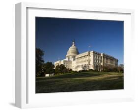 US Capitol Complex and Capitol Building Showing Current Renovation Work on Dome, Washington DC, USA-Mark Chivers-Framed Photographic Print