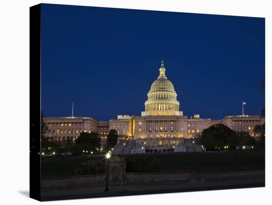 US Capitol Complex, Capitol and Senate Building Showing Current Renovation Work, Washington DC, USA-Mark Chivers-Stretched Canvas