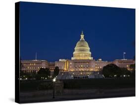 US Capitol Complex, Capitol and Senate Building Showing Current Renovation Work, Washington DC, USA-Mark Chivers-Stretched Canvas