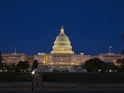 'US Capitol Complex, Capitol and Senate Building Showing Current