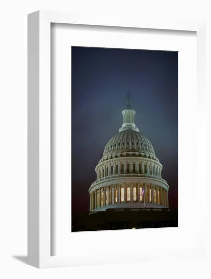 US Capitol in Fog-Joseph Sohm-Framed Photographic Print