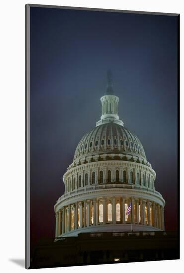 US Capitol in Fog-Joseph Sohm-Mounted Photographic Print