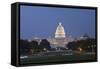 US Capitol Panoramic at Night as Seen from the Mall.-Ambient Ideas-Framed Stretched Canvas