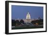 US Capitol Panoramic at Night as Seen from the Mall.-Ambient Ideas-Framed Photographic Print