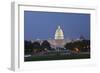 US Capitol Panoramic at Night as Seen from the Mall.-Ambient Ideas-Framed Photographic Print