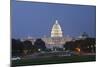 US Capitol Panoramic at Night as Seen from the Mall.-Ambient Ideas-Mounted Photographic Print