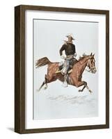 Us Cavalry Officer in Campaign Dress of the 1870S-Frederic Sackrider Remington-Framed Giclee Print