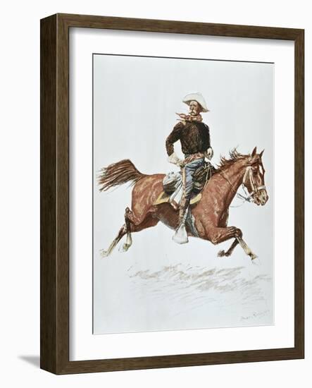 Us Cavalry Officer in Campaign Dress of the 1870S-Frederic Sackrider Remington-Framed Giclee Print