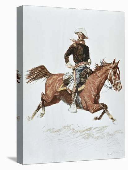 Us Cavalry Officer in Campaign Dress of the 1870S-Frederic Sackrider Remington-Stretched Canvas