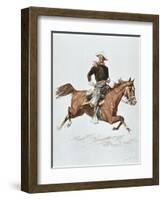 Us Cavalry Officer in Campaign Dress of the 1870S-Frederic Sackrider Remington-Framed Giclee Print