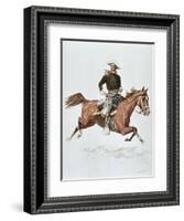 Us Cavalry Officer in Campaign Dress of the 1870S-Frederic Sackrider Remington-Framed Giclee Print