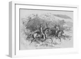 Us Cavalry Reconnaissance-Frank Leslie-Framed Art Print