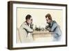 US Championship Chess Match Between Sam Lipschutz (Left) and Jackson Showalter, 1892-null-Framed Premium Giclee Print
