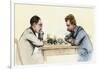 US Championship Chess Match Between Sam Lipschutz (Left) and Jackson Showalter, 1892-null-Framed Giclee Print