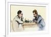 US Championship Chess Match Between Sam Lipschutz (Left) and Jackson Showalter, 1892-null-Framed Giclee Print