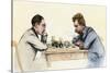 US Championship Chess Match Between Sam Lipschutz (Left) and Jackson Showalter, 1892-null-Stretched Canvas