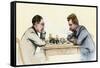 US Championship Chess Match Between Sam Lipschutz (Left) and Jackson Showalter, 1892-null-Framed Stretched Canvas