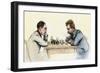 US Championship Chess Match Between Sam Lipschutz (Left) and Jackson Showalter, 1892-null-Framed Giclee Print