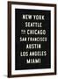 US Cities-Michael Jon Watt-Framed Giclee Print