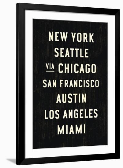 US Cities-Michael Jon Watt-Framed Giclee Print