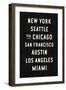 US Cities-Michael Jon Watt-Framed Premium Giclee Print