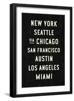 US Cities-Michael Jon Watt-Framed Premium Giclee Print