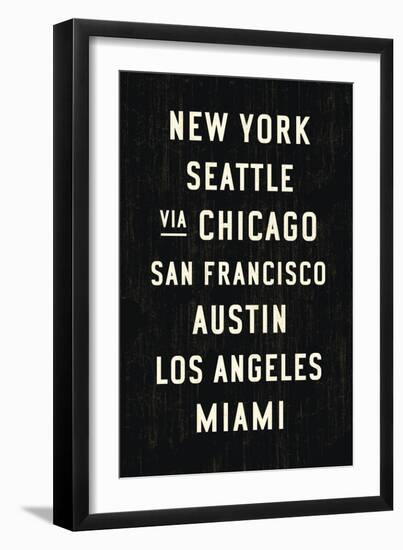 US Cities-Michael Jon Watt-Framed Premium Giclee Print