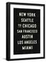 US Cities-Michael Jon Watt-Framed Giclee Print