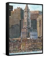 US Cityscape-Boston-Melissa Wang-Framed Stretched Canvas