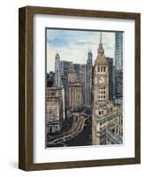 US Cityscape-Chicago-Melissa Wang-Framed Art Print