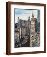 US Cityscape-Chicago-Melissa Wang-Framed Art Print